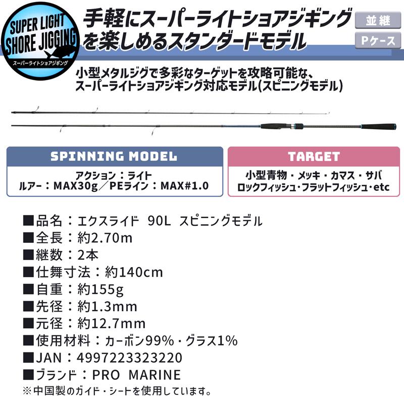 57 Off 浜田商会 プロマリン エクスライド Slsj 90l スーパーライトショアジギングロッド 大型商品a Materialworldblog Com