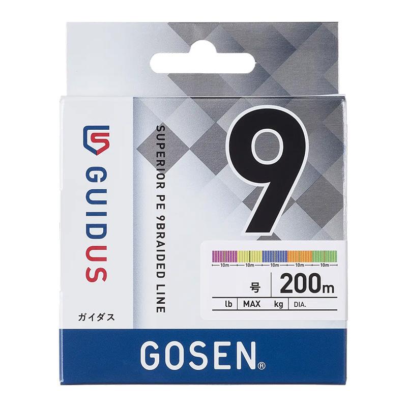 GOSEN（ゴーセン） PEライン ガイダス 9本編み 200m マルチカラー 0.5