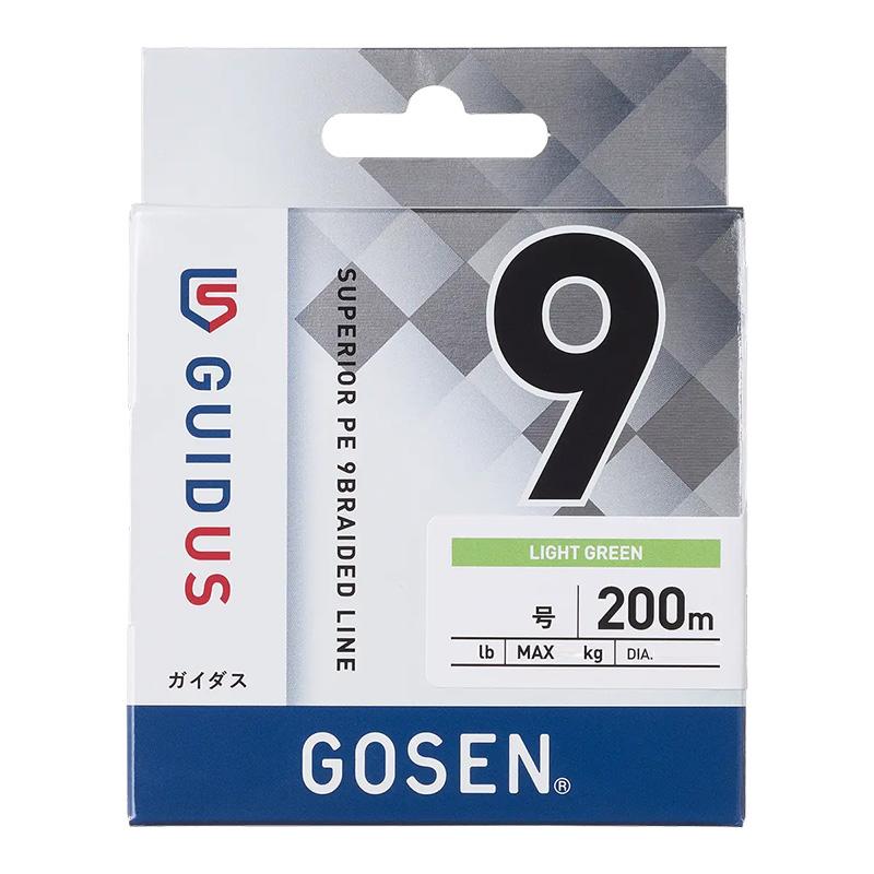 GOSEN（ゴーセン） PEライン ガイダス 9本編み 200m ライトグリーン