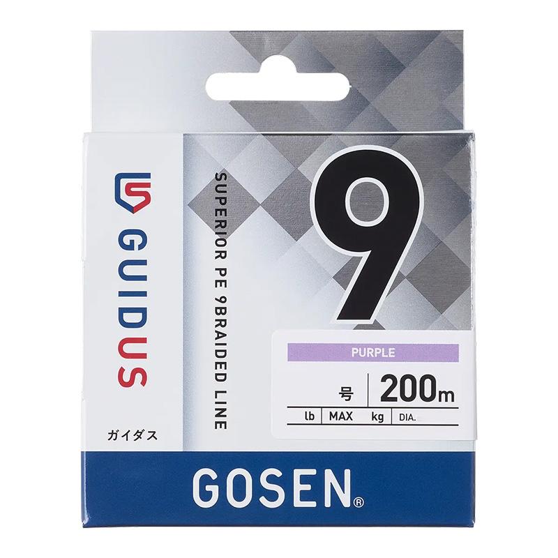 GOSEN（ゴーセン） PEライン ガイダス 9本編み 200m パープル 0.5 0.6