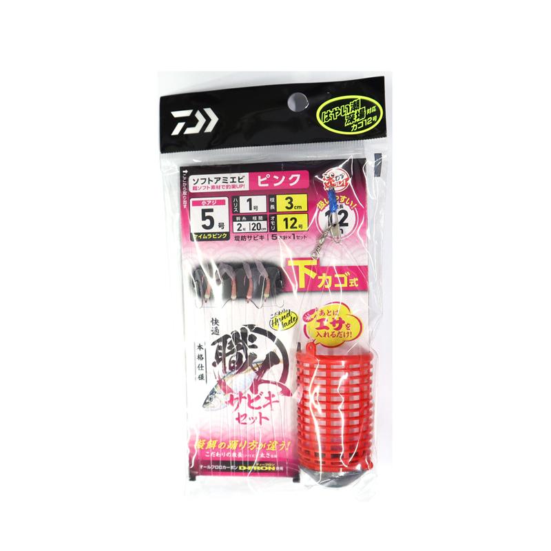 ダイワ 快適職人サビキセット ケイムラピンク ソフトアミエビ5本 DAIWA