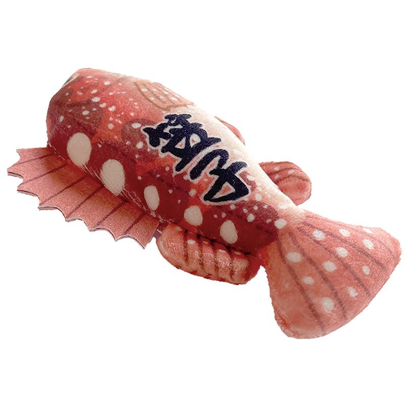 のびお魚シリーズ カサゴ ストラップ 釣り マスコット ぬいぐるみ