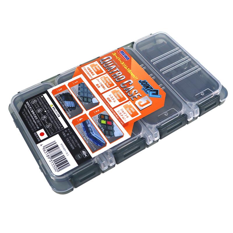 メイホウ クワトロケースJ パーツケース 釣り 薄型設計 クリアスモーク