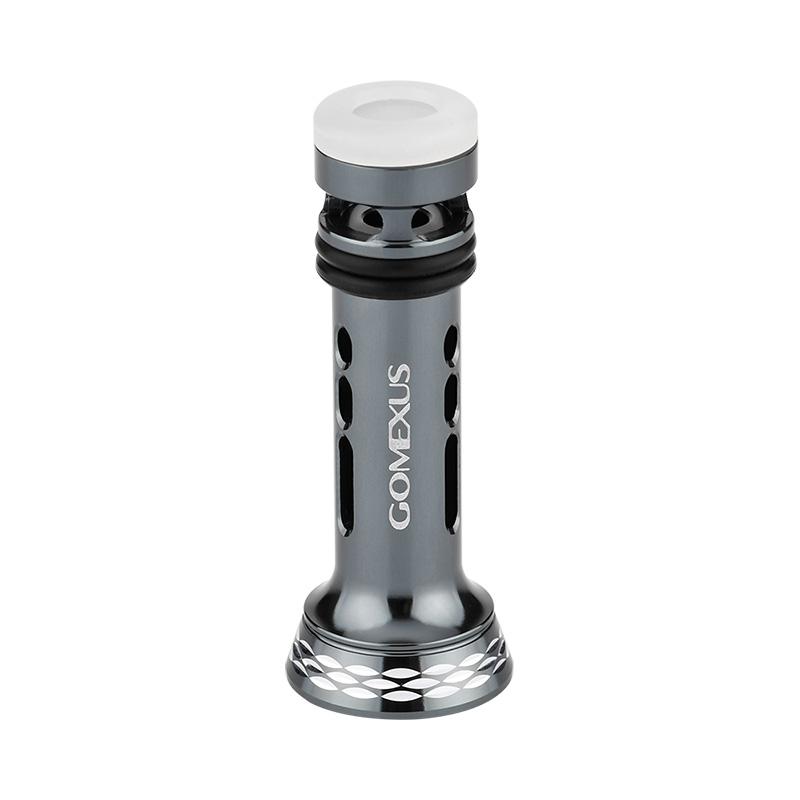 美品　シマノ用　ゴメクサス　チタン　ダブルハンドル　スタンド　フックキーパー付 GOMEXUS（ゴメクサス） リールスタンド R4 S050SK ガンメタル フック