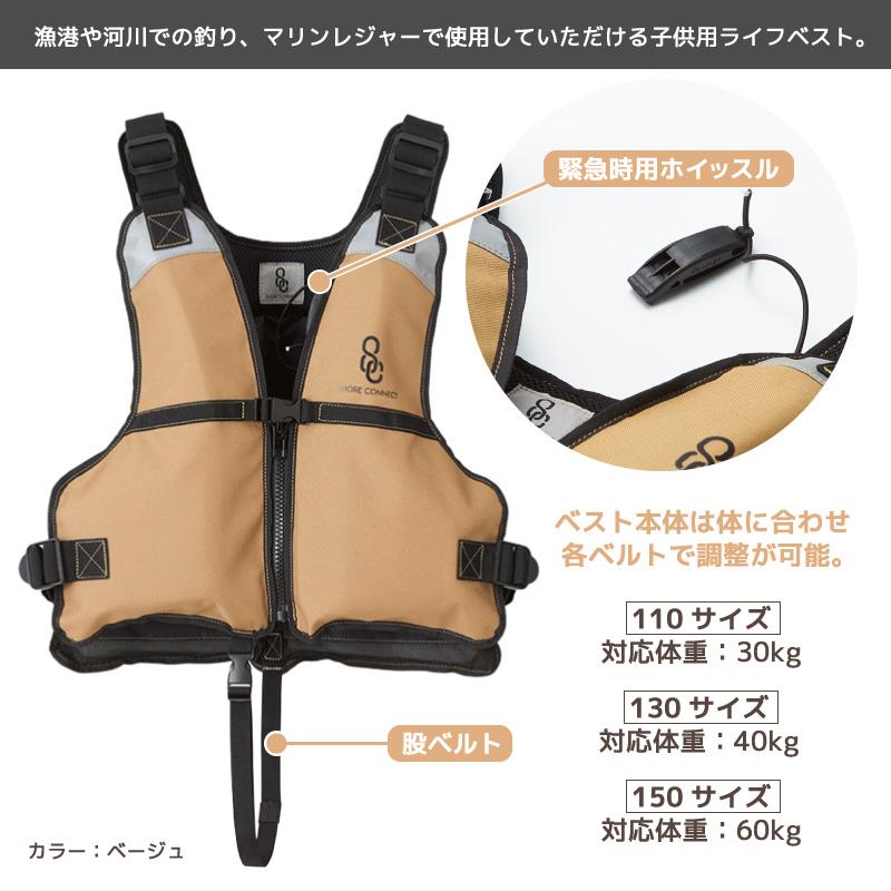 子供用 ライフジャケット キッズライフベスト SOHSHIN SHORE CONNECT