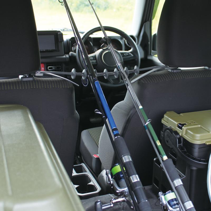 VISOA ロッドスポット ロッドホルダー 車載 ヘッドレスト 釣り竿 収納