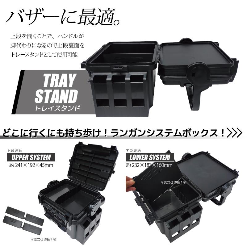 天照狼　5箱セット メイホウ ランガンシステムボックス 釣り VS-7055N ブラック ロッド