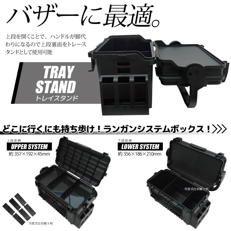 ロッドスタンド一個付きランガンボックスVS7070N メイホウ（MEIHO） ランガンシステムボックス 釣り VS-7070N ブラック
