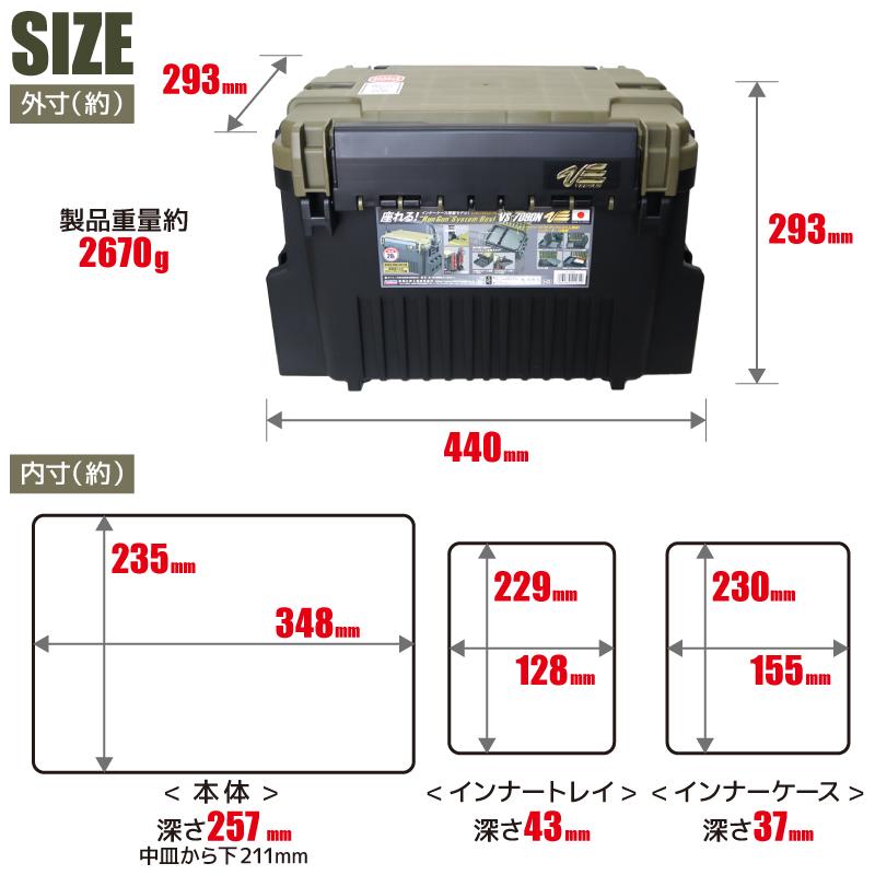 メイホウ ランガンシステムボックス VS-7090N グリーンツートン 440 