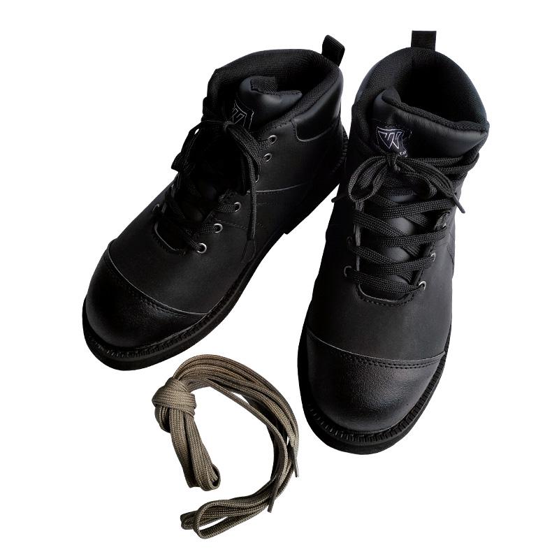 フェルトスパイクシューズ WG4402 釣り ブラック 合成皮革 スパイク