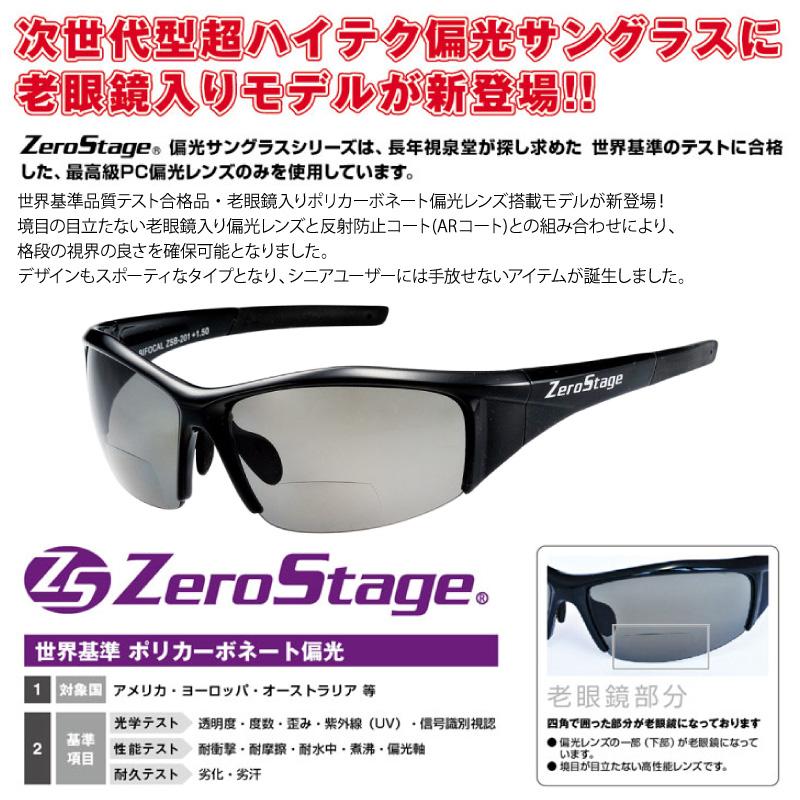 老眼鏡入 偏光サングラス 釣り 冒険王 ZSB-201S メンズ UVカット ゼロ