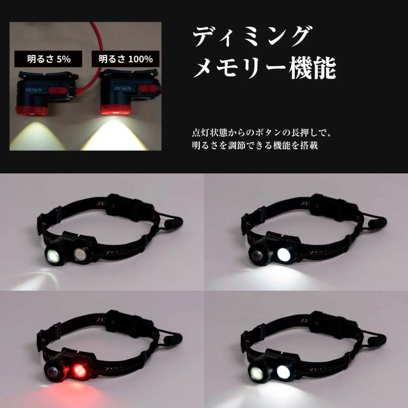 ZEXUS（ゼクサス） ZX-R740 LEDヘッドライト 充電式 1300ルーメン 高