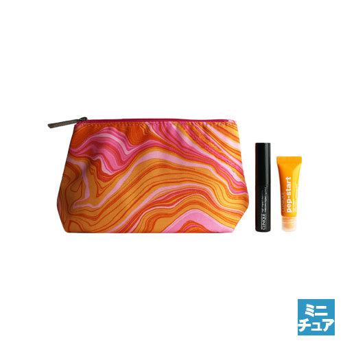 クリニーク スキンケアギフト3点セット ペップスタート アイクリーム マスカラ オレンジポーチ Clinique Skin Care Gift Set ブランド コスメ ギフト 本店