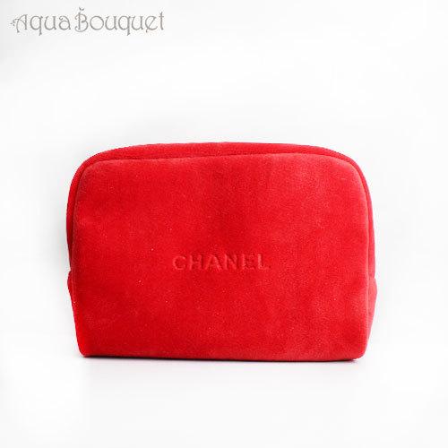 CHANEL（シャネル） ノベルティ ベロア レッド ポーチ CHANEL VELOR