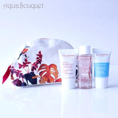 クラランス スキンケアセット バードポーチ 4点 Clarins Skincare Pouch Setブランド コスメ ギフト アクアブーケ 通販 Yahoo ショッピング