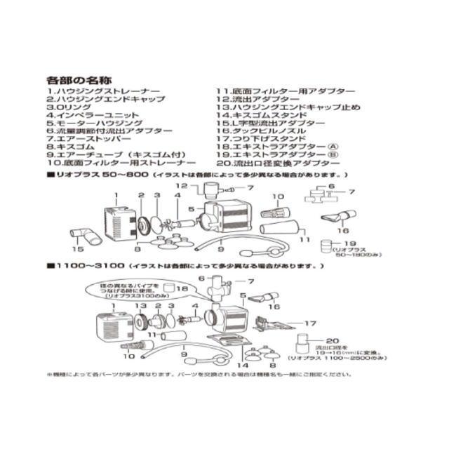 カミハタ リオプラス Rio+50 60Hz 西日本仕様 水中ポンプ　管理60　｜aquacraft｜05