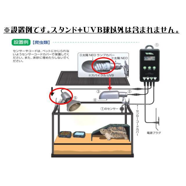 ビバリア スパイラル UVB デザート 26W クリップスタンド太陽NEO 2点セット　UV量強　管理60｜aquacraft｜05