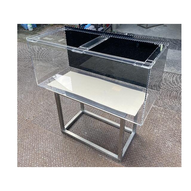 在庫水槽 アクリル水槽 1000x450x450mm 板厚6mm 底5mm 背面黒バック