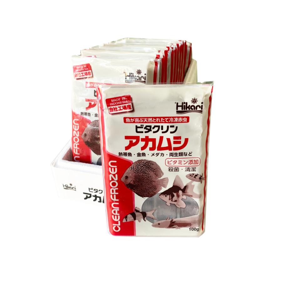 冷凍餌 キョーリン ビタクリンアカムシ 100gx18枚セット 赤虫 冷凍餌 キョーリン ビタクリンアカムシ 100gx18枚セット 赤虫