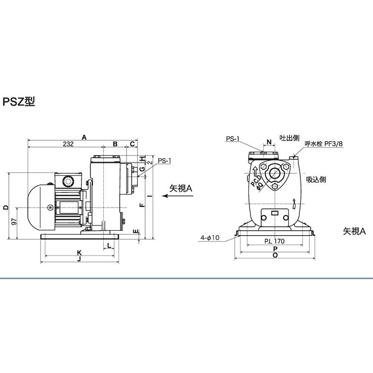 三相電機 40PSZ-7523A-E3 自吸式ヒューガルポンプ 循環ポンプ　【メーカー直送商品】送料無料_1
