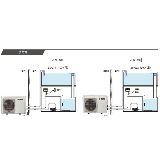 ゼンスイ ZRW-400 ZS-211サーモ付き 屋内外両用大型クーラー ユニオン