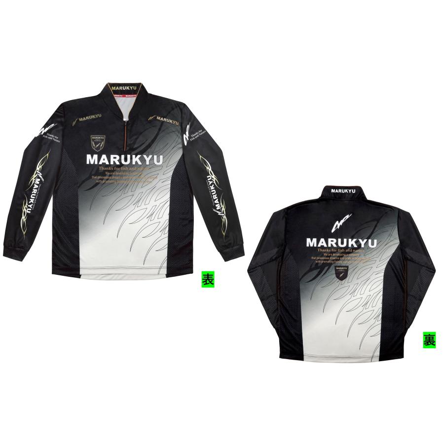 マルキュー（MARUKYU） ジップアップシャツ TR-01 ブラック L／LL