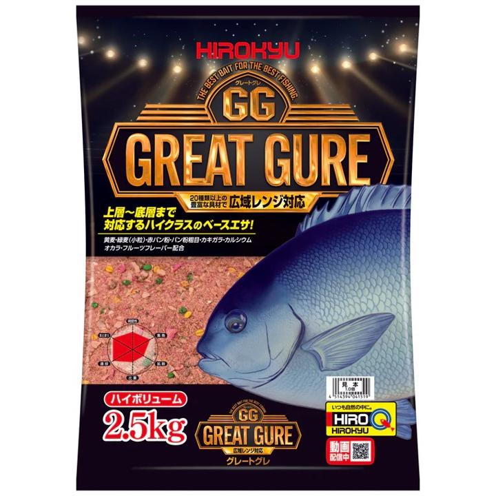 釣りえさ ヒロキュー GREAT GURE(グレートグレ) 約2.5kg入り グレ