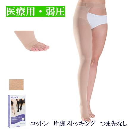 【圧迫下着】医療用　Sサイズ 弾性ストッキング 医療用 着圧 シグバリス コットン(綿) 片脚