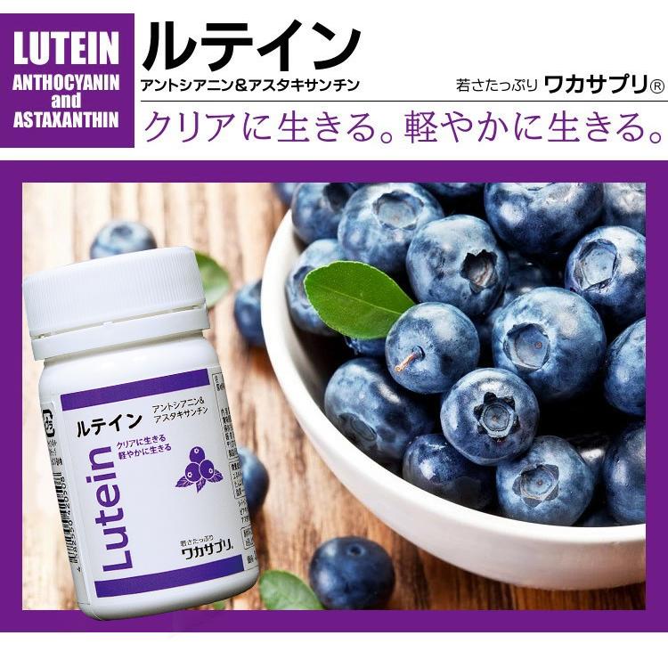 ワカサプリ ルテイン＆アントシアニン＋アスタキサンチン 30粒入り（約 