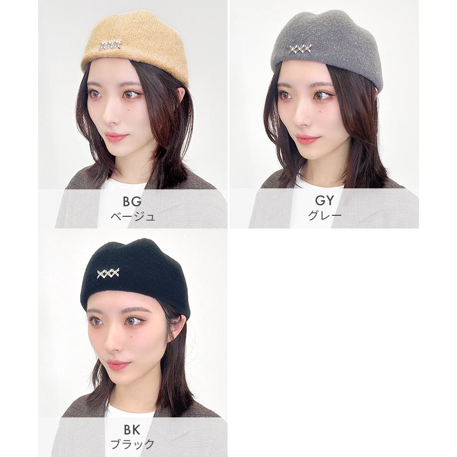 冬用帽 黒と白 ロゴ付き、女性、子供用 エックスガール X-girl ニット帽 レディース 帽子 ビーニー ブランド
