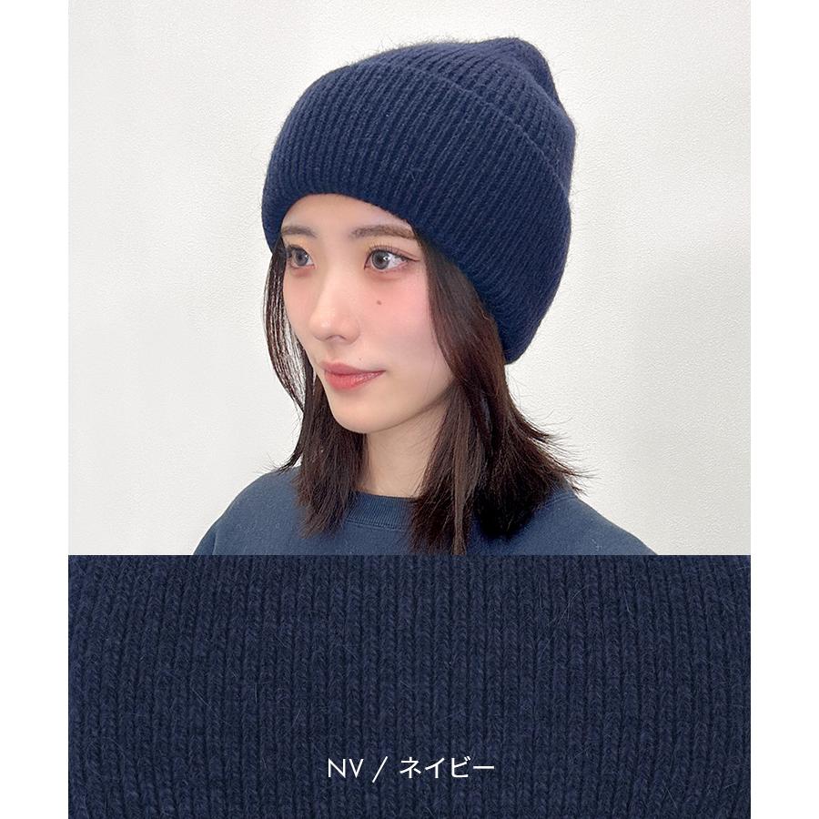 ARCHIVIO ニット帽 青/黒 archivio（アルチビオ） ニット帽 ニットキャップ 「MENS」刺繍ニット