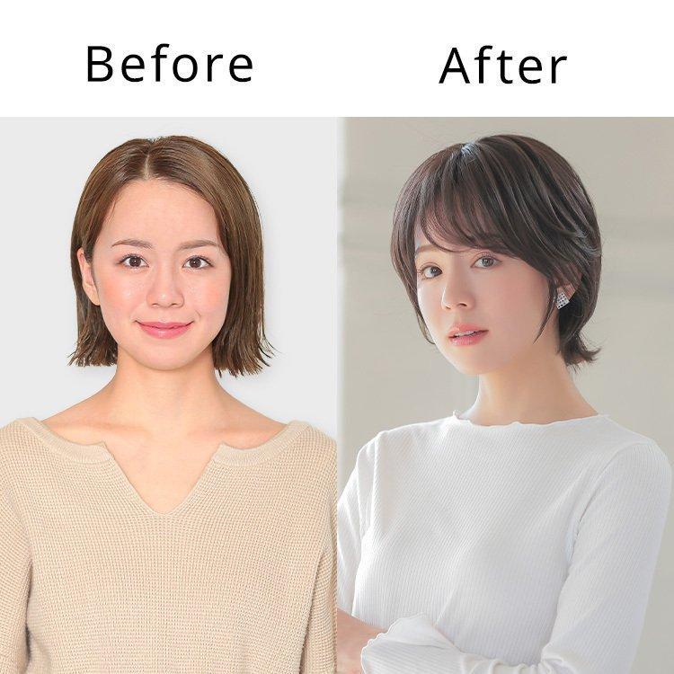 医療用ウィッグ ショート ウィッグ 医療 ウイッグ ウイック フルウィッグ 黒 女性 レディース かつら カールの画像