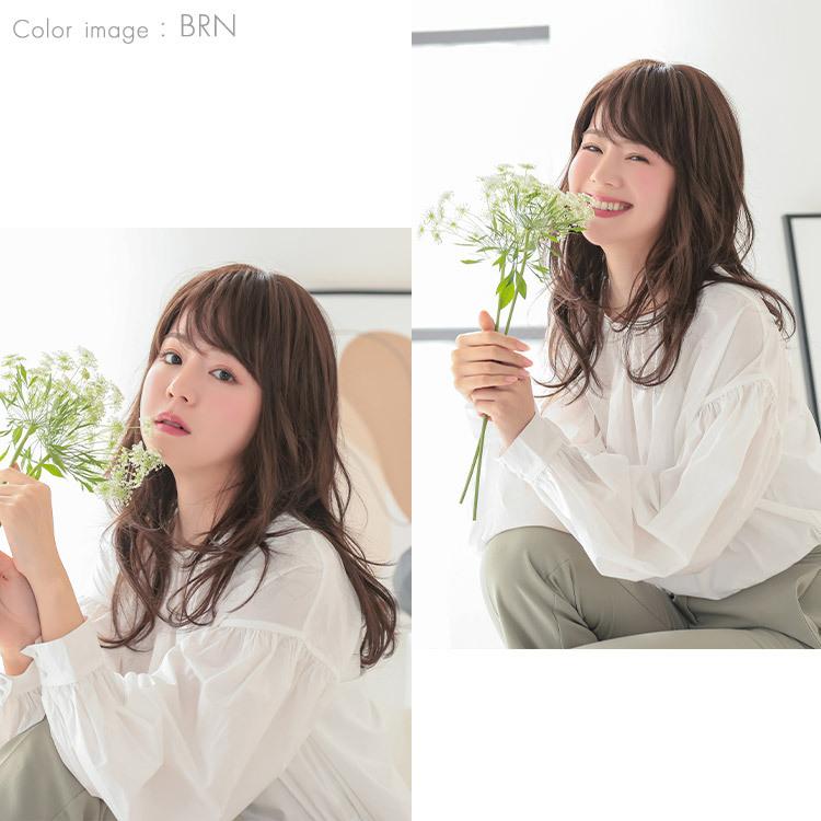 医療用ウィッグ ロング カール ウィッグ 医療用 パーマ 自然 女性 ウイッグ ウイック フルウィッグ レディース かつら ウェーブ ブラウン 茶髪の画像