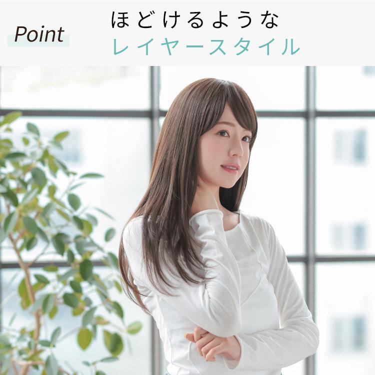 ウィッグ 女性 ロング ストレート 自然 医療用ウィッグ フルウィッグ レディース かつら 女性 黒髪の画像