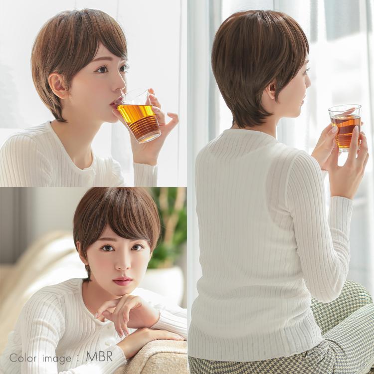 医療用ウィッグ ショート 帽子ウィッグ ウィッグ 医療用 ウイッグ ウイック 女性 レディース 自然 かつら 髪付きの画像