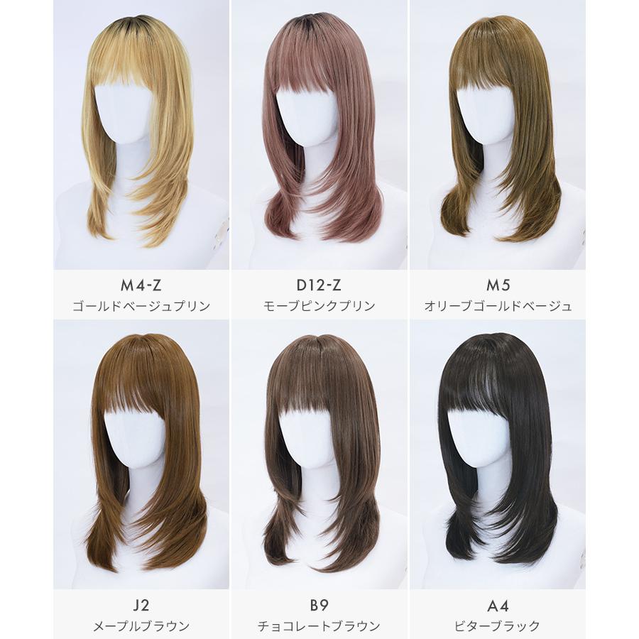 ウィッグ付き帽子 髪付き帽子 3WAY 毛付き 帽子 ヘアピース 医療用ウィッグ 医療用 帽子用 夏用 ミディアム ウイッグ ウイック 帽子ウィッグ 女性 抗がん剤の画像
