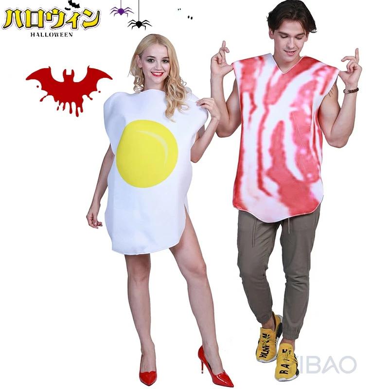 ハロウィン 衣装 カップル 食べ物 ペアカップルコスチューム ベーコン