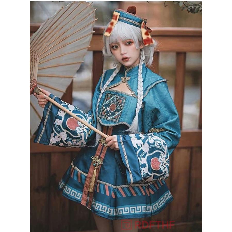 ロリータ ワンピース 中華風 キョンシー ゾンビ ハロウィン 中華 仮装