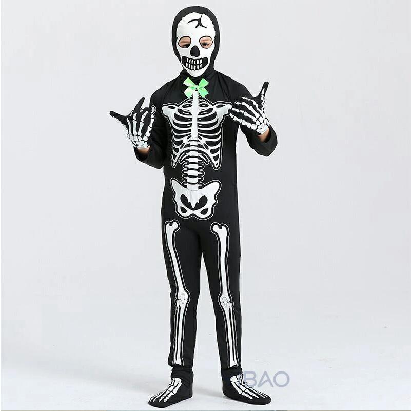 ハロウィン 衣装 子供 夜光 ガイコツ コスプレ コスチューム