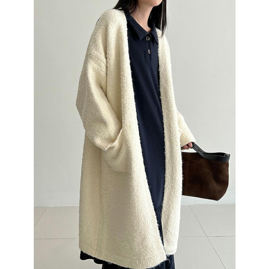 カーディガン ロング丈 ニットカーディガン レディース ニットトップス