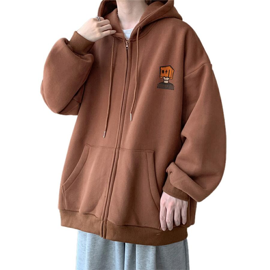 ジップ パーカー メンズ おしゃれ トップス 裏起毛 ジャケット 前開き