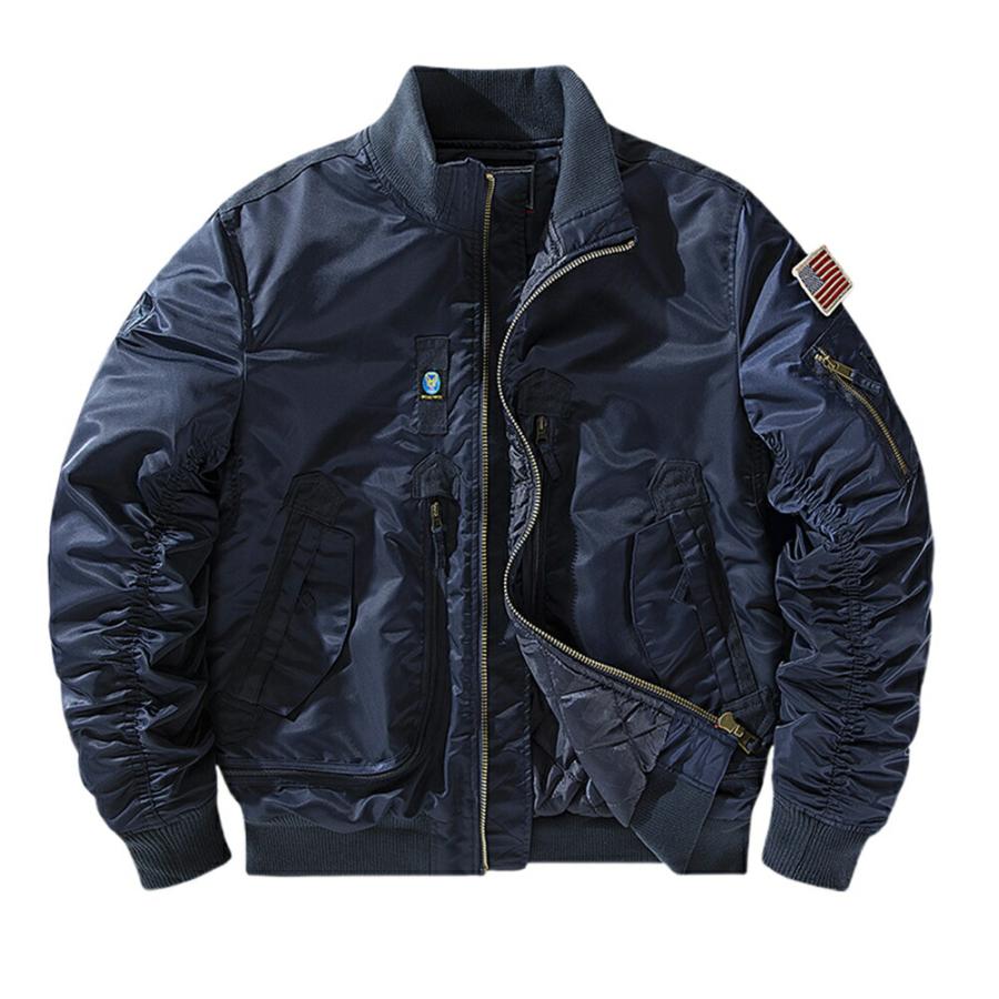 ジャケット メンズ 秋冬 フライトジャケット MA-1 厚手 綿 野球