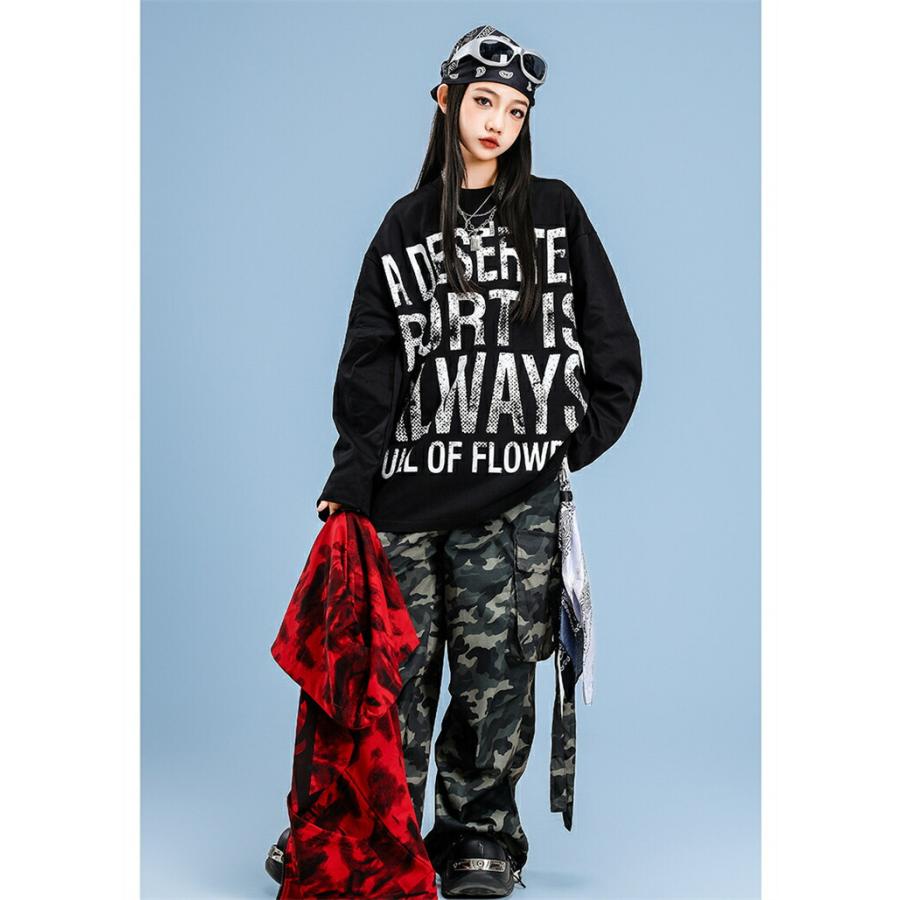 ダンス衣装 キッズ セットアップ HIPHOP 赤 フード付き ダイダイベスト