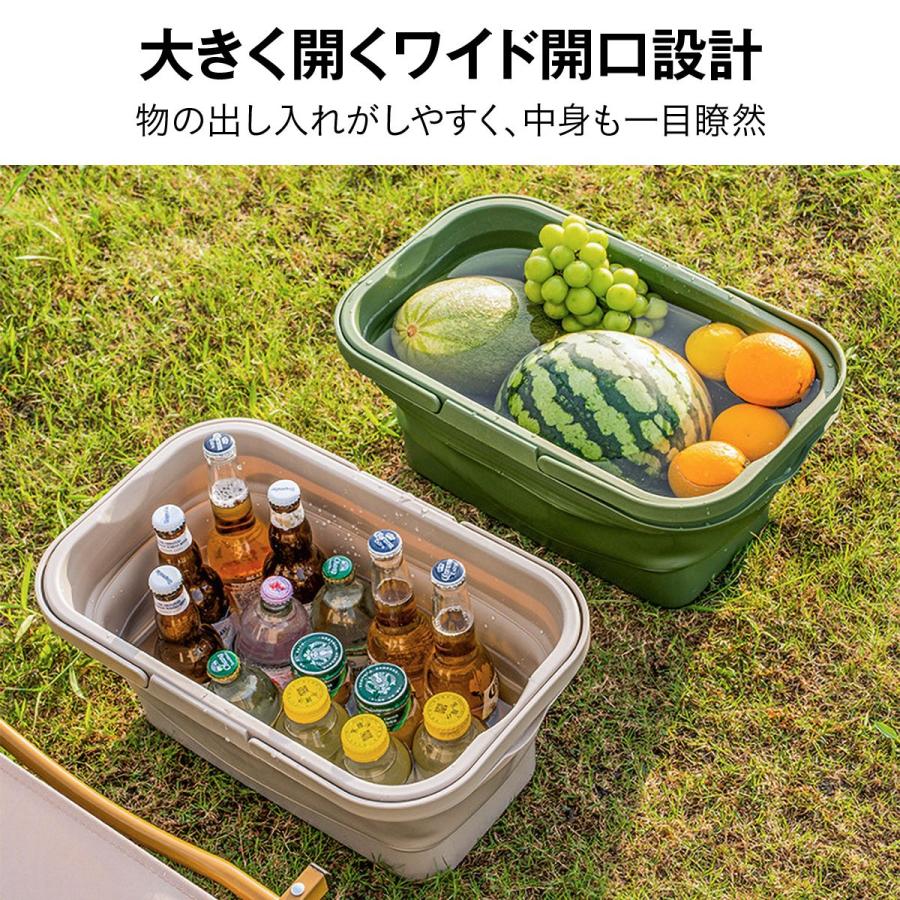 折りたたみバスケット テーブル付き 収納ボックス キャンプ 大容量