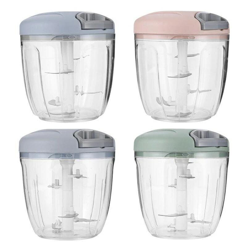 手動 フードチョッパー 500ml 900ml みじん切り器 フードプロセッサー