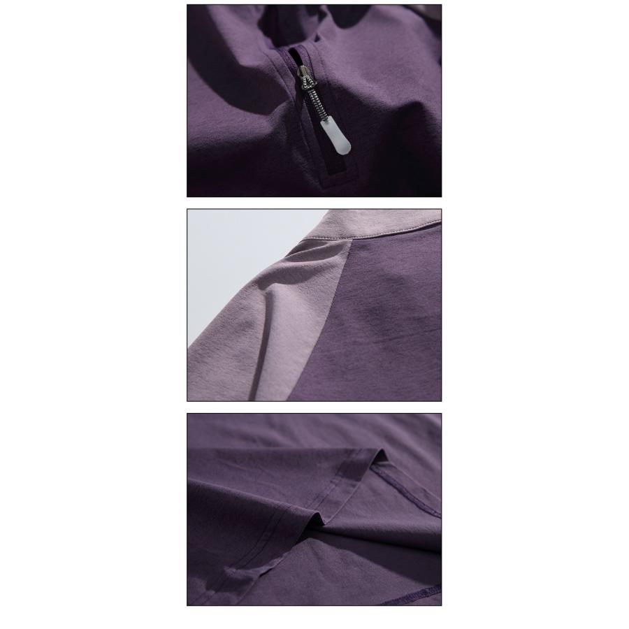 スポーツウェア 半袖 ハーフジップ Tシャツ メンズ レディース 接触冷