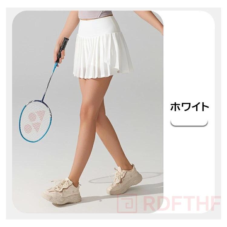 レディース テニススコート インナーパンツ付き プリーツ ミニスカート