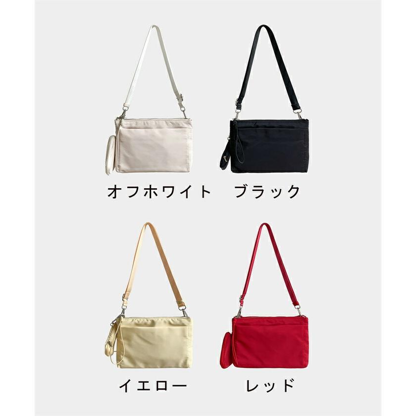 レディース ショルダーバッグ 小さめ ナイロン 軽量 痛くない 撥水 斜