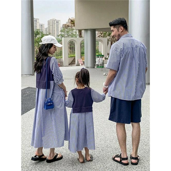 親子ペアルック Tシャツ ワンピース 半袖 夏 親子コーデ 家族お揃い