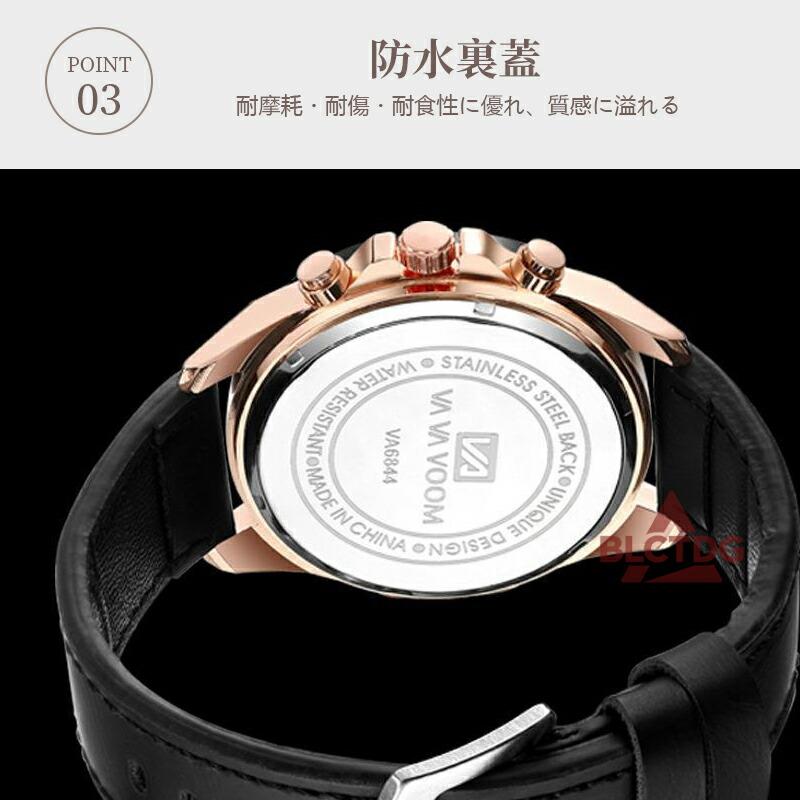 didun design クロノグラフ　正規販売　メタルケース  バンド　新品 メンズ 腕時計 クロノグラフ 日常生活防水 クォーツ メタルバンド